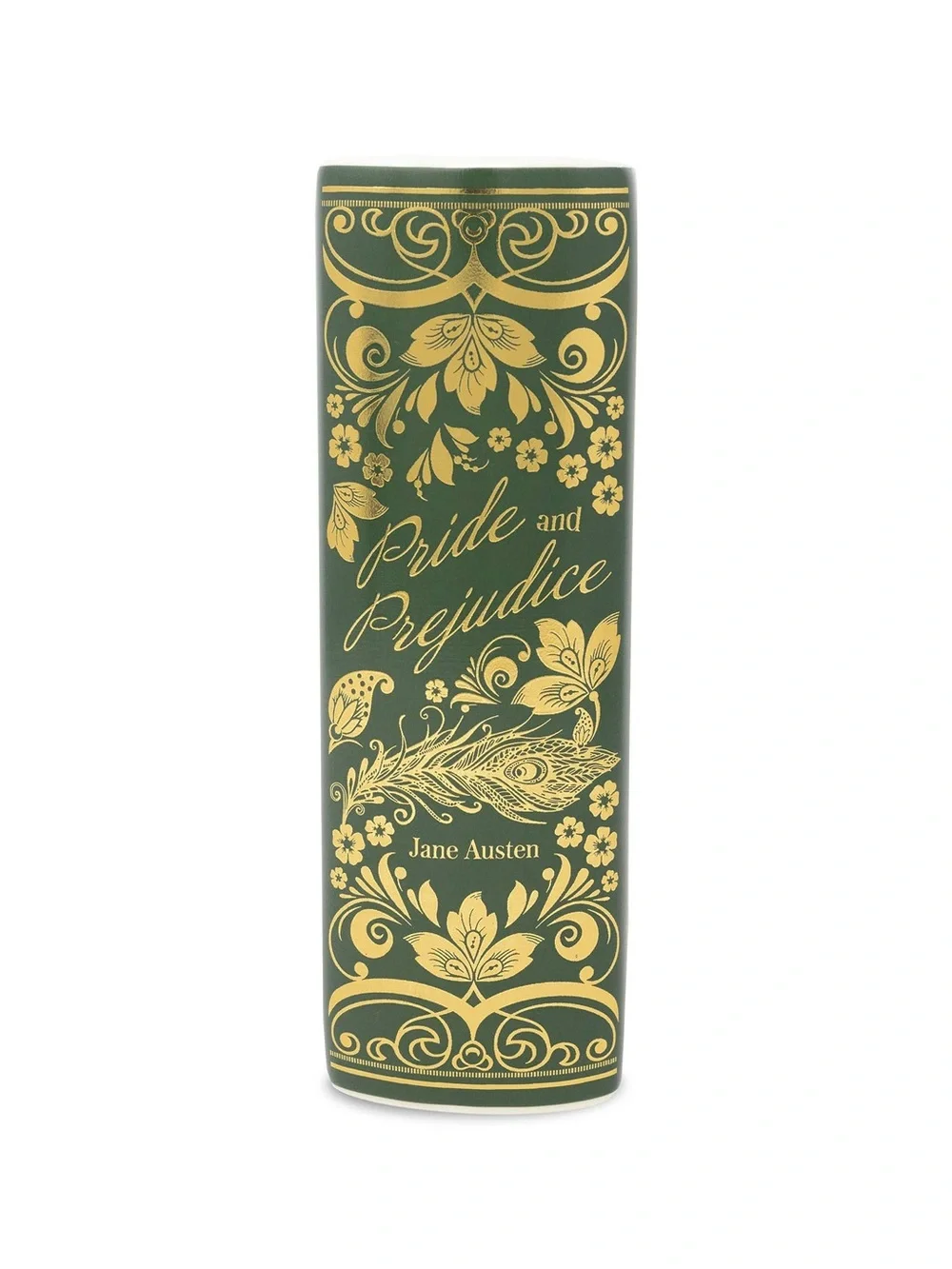 Steel Mill Pride & Prejudice Gold Book Vase Jane Austen Ceramic Decor NIB